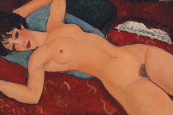 Amedeo Modigliani, Nu couche / Ležící akt, 1917, olej na plátně, Foto: Artplus 
