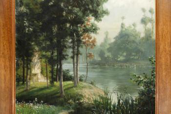 František Kupka, Na břehu Marny, 1895, olej na plátně, Foto: Adolf Loos Apartment and Gallery