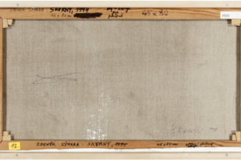 Zadní strana obrazu se signaturou, zdroj: Adolf Loos Apartment and Gallery