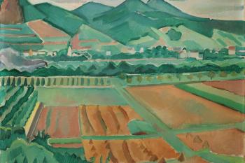 Georges (Jiří) Kars, Francouzská krajina, 1910-1914, olej na plátně, zdroj: Adolf Loos Apartment and Gallery