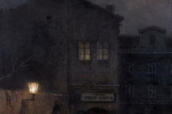 Jakub Schikaneder, Staropražské nokturno, olej na plátně, 1910. Zdroj: Adolf Loos Apartment and Gallery