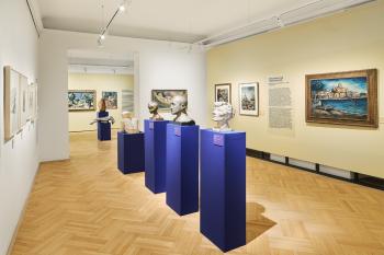 Pohled do výstavy Pařížanky. České výtvarné umělkyně a Francie (2025), zdroj: Severočeská galerie výtvarného umění