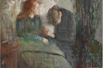 Edvard Munch, Nemocné dítě, olej na plátně. Zdroj: Tate Gallery