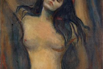 Edvard Munch, Madonna, olej na plátně. Zdroj: Nasjonalmuseet