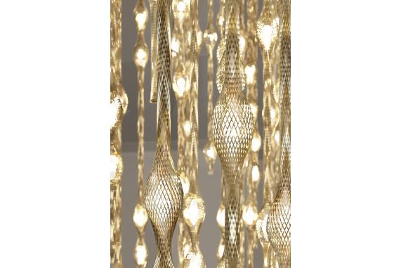 Detail ze světelné instalce Zlatý déšť, Foto: Lasvit 