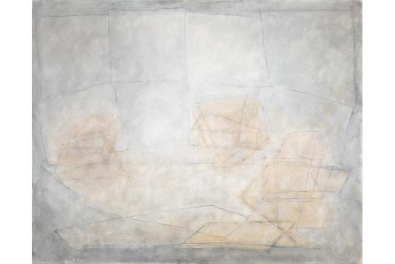 Josef Šíma, Le ciel de pierre (Kamenné nebe), 1963, olej na plátně, zdroj: Adolf Loos Apartment and Gallery, www.aloos.cz