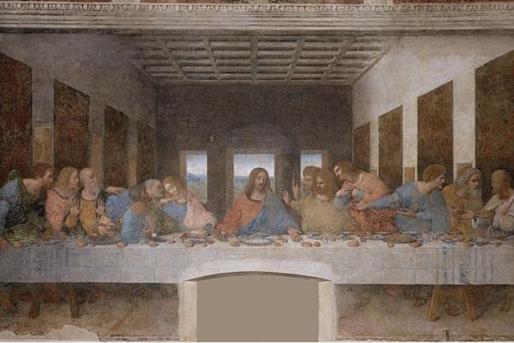 Leonardo da Vinci, Poslední večeře, zdroj: Museo del Cenacolo Vinciano