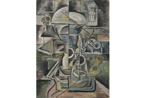 Kubišta Bohumil, Zátiší malířské, 1913, olej na plátně. Zdroj: Adolf Loos Apartment and Gallery.