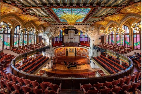 Koncertní sál Palau de la Música Catalana. Zdroj: Ralf Roletschek