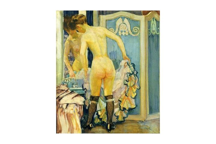 František Kupka: Žena v zrcadle, 1903, olej, plátno, sbírka Galerie Zlatá husa