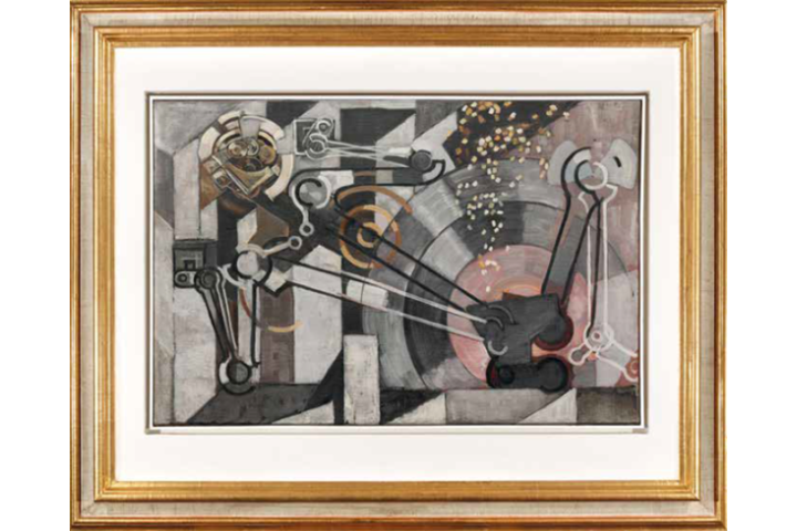 František Kupka, Danaé (kolem 1930), olej na plátně. Zdroj: Adolf Loos Apartment and Gallery